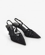 SLINGBACK PUMPS SATIN STRIPES - Image 3
