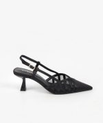 SLINGBACK PUMPS SATIN STRIPES - Image 5