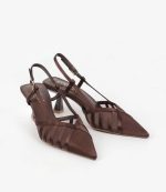 SLINGBACK PUMPS SATIN STRIPES - Image 7