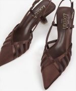 SLINGBACK PUMPS SATIN STRIPES - Image 10