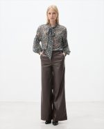 TROUSER WIDE LEG ECO LEATHER