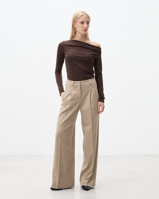22104A.jpg TWEED TROUSER WIDE LEG - Image 1