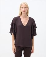 CHIFFON BLOUSE RUFFLE SLEEVE - Image 3