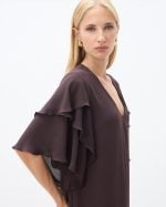 CHIFFON BLOUSE RUFFLE SLEEVE - Image 4