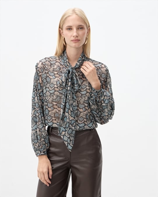 42121.jpg BLOUSE CHIFFON SNAKE PRINT - Image 1