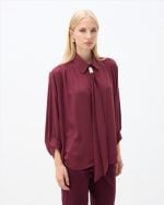 SHIRT CHIFFON METAL DETAIL
