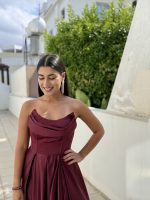 MAXI DRESS SATIN STRAPLESS - Image 3