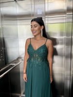 MAXI CHIFFON DRESS LACE BUSTIER - Image 4
