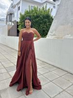MAXI GLITTER STRAPLESS DRESS - Image 3
