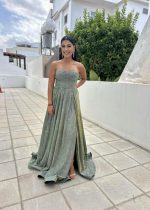 MAXI GLITTER STRAPLESS DRESS - Image 7