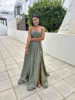 MAXI GLITTER STRAPLESS DRESS - Image 11