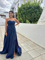 MAXI GLITTER STRAPLESS DRESS - Image 12