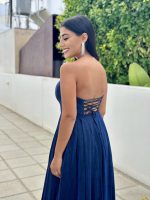 MAXI GLITTER STRAPLESS DRESS - Image 14