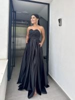 MAXI STRAPLESS GOWN DRESS - Image 3