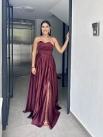 MAXI STRAPLESS GOWN DRESS - Image 8