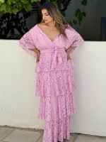 MAXI LACE TIERED DRESS - Image 4