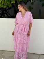 MAXI LACE TIERED DRESS - Image 9