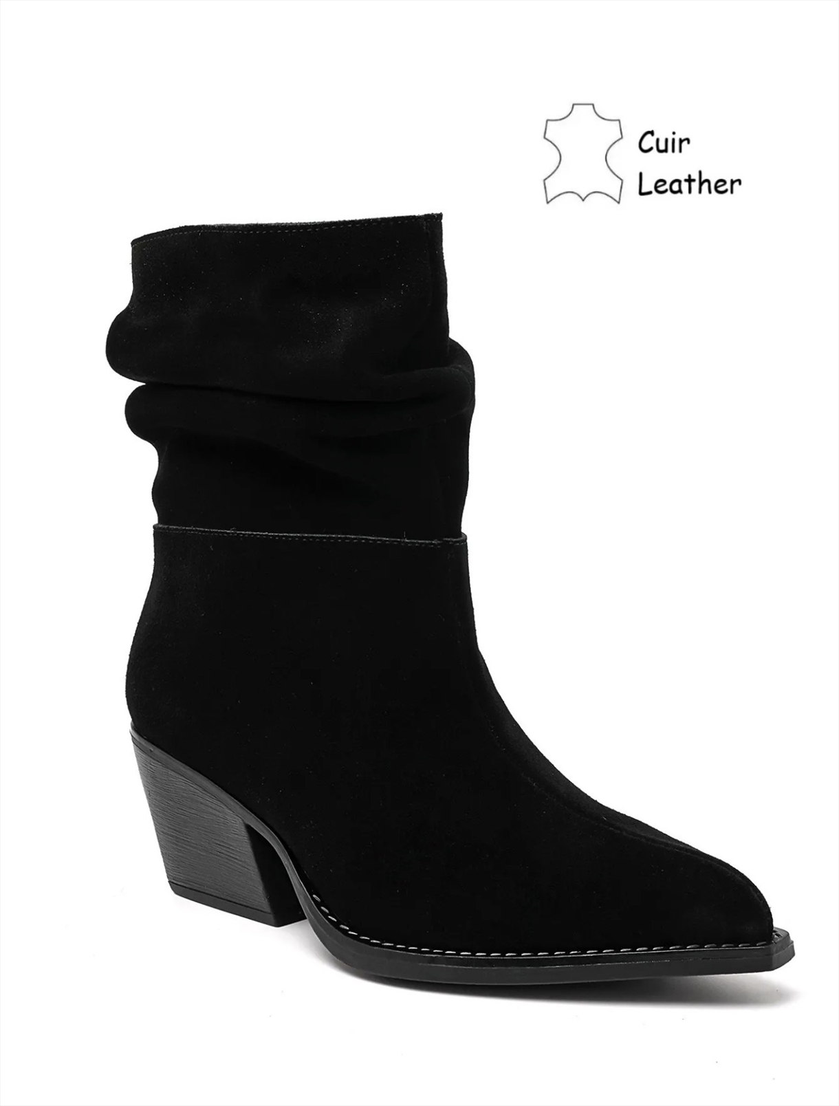 SHO1326W.jpg ANKLE COWBOY LEATHER BOOTS - Image 1